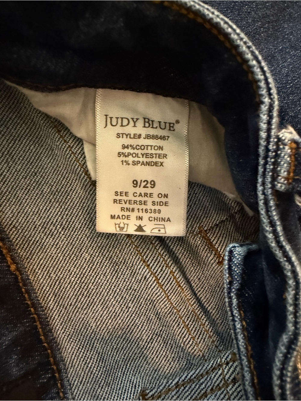 Judy Blue Dark Blue High-Rise Straight Jeans - Picture 5 of 9
